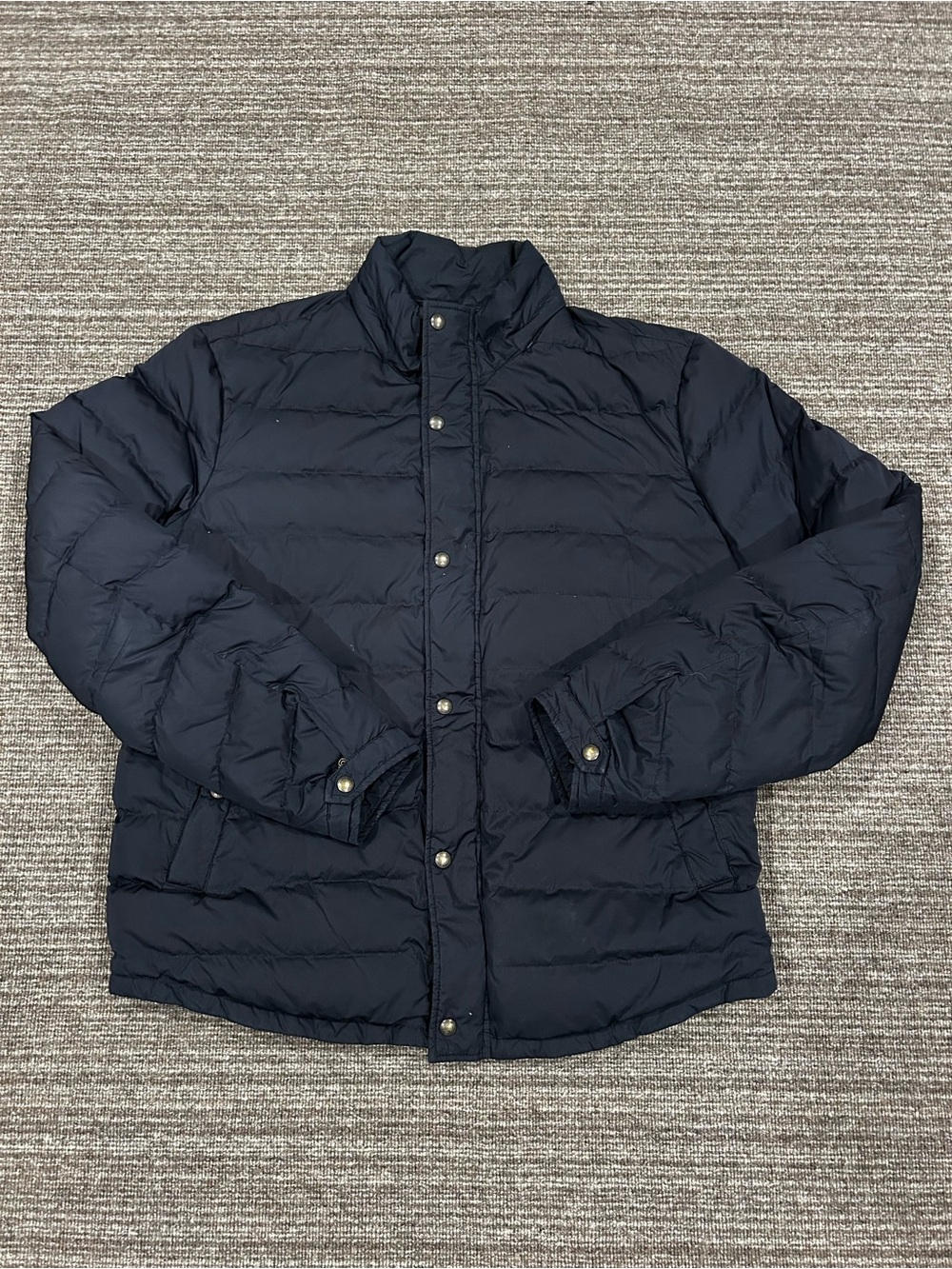 Vince Mens Down Puffer Jacket Navy Blue Large L  Quilted Coat